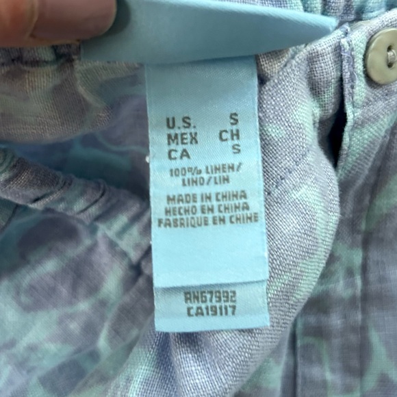 VINTAGE SIGRID OLSEN 90s Linen Pastel Floral Pants Feminine Coastal Grandma Sz S - Picture 3 of 16